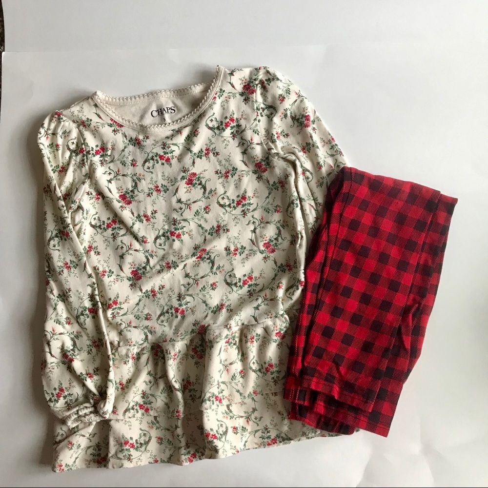 Chaps girls size 5 tunic and leggings